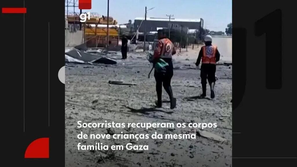 Tragédia em Gaza: Nove crianças de uma mesma família são resgatadas
