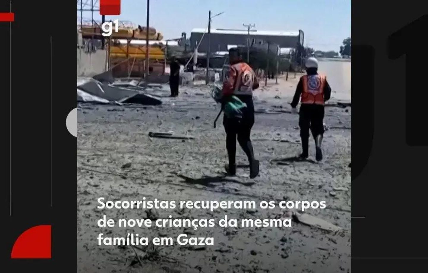 Tragédia em Gaza: Nove crianças de uma mesma família são resgatadas